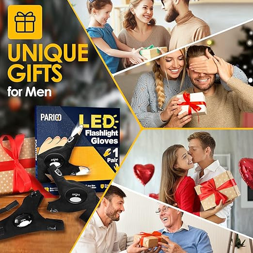 LED Flashlight Waterproof Gloves - Practical Durable Fingerless Gloves