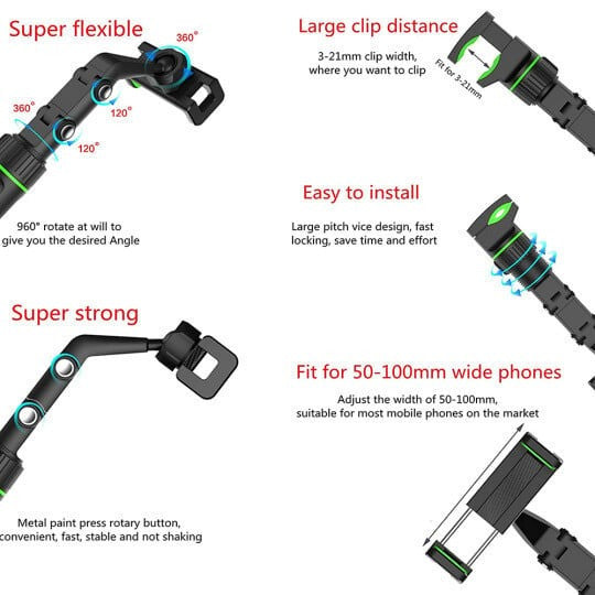 1080 Degree Rotatable Universal Phone Holder