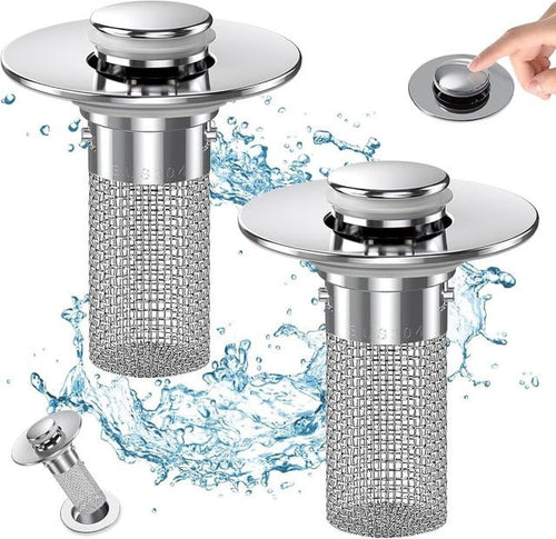 2-in-1 Pop-Up Sink Stopper & Drain Filter