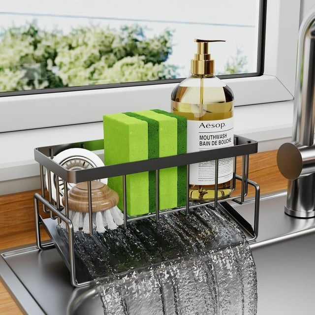Self Draining Sink Organizer in Kitchen or Bathroom