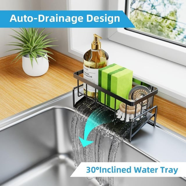 Self Draining Sink Organizer in Kitchen or Bathroom