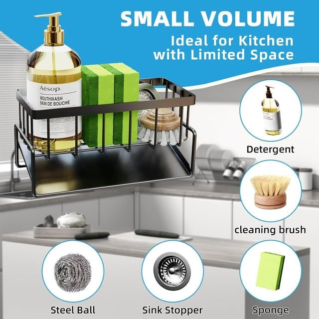 Self Draining Sink Organizer in Kitchen or Bathroom