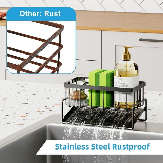 Self Draining Sink Organizer in Kitchen or Bathroom