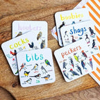 🐦 Set of 6 Bird Pun Coasters