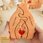 Wooden Bear Family Personalized Puzzles