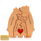 Wooden Bear Family Personalized Puzzles