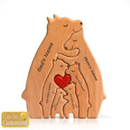 Wooden Bear Family Personalized Puzzles