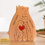 Wooden Bear Family Personalized Puzzles