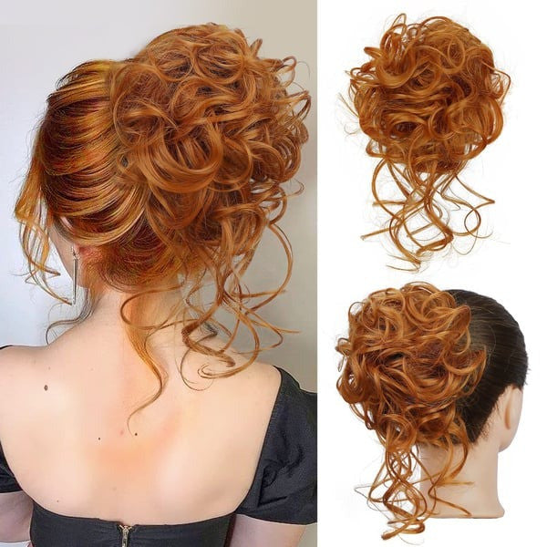 Curly Bun Hair Claw Clips