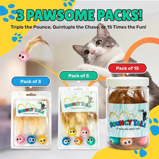 Bouncy Feather Balls - Pack of 5 Balls