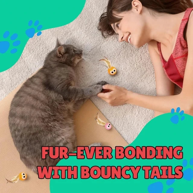 Bouncy Feather Balls - Pack of 5 Balls