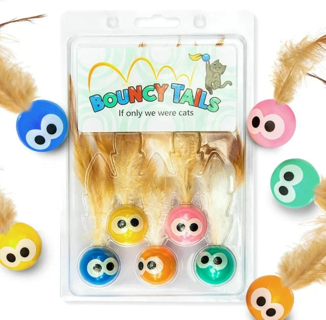 Bouncy Feather Balls - Pack of 5 Balls