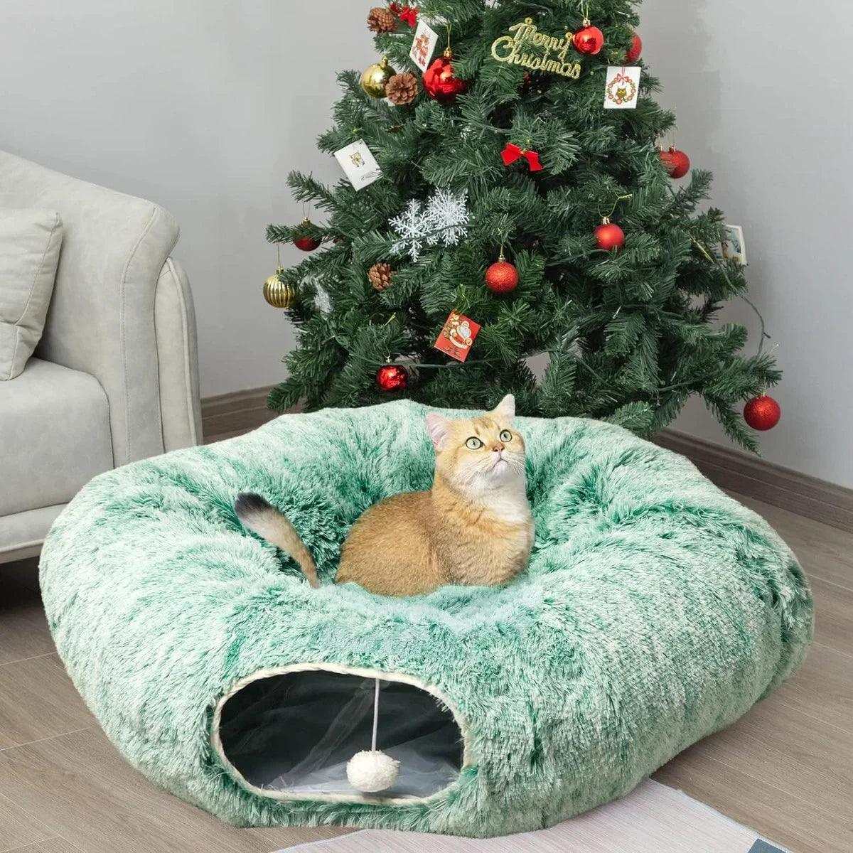 Cat Tunnel Bed for Indoor Cats