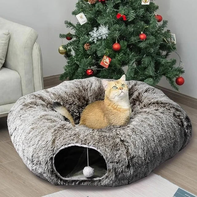 Cat Tunnel Bed for Indoor Cats