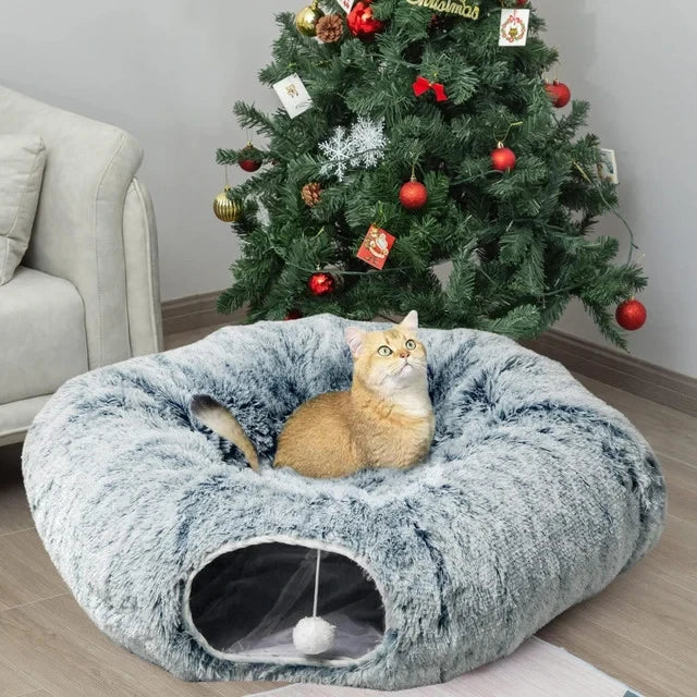 Cat Tunnel Bed for Indoor Cats