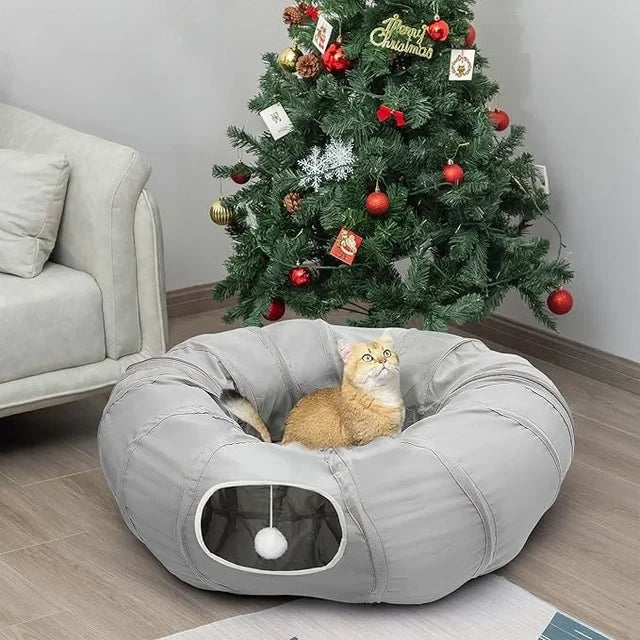 Cat Tunnel Bed for Indoor Cats