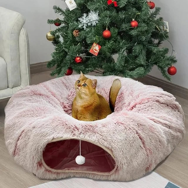 Cat Tunnel Bed for Indoor Cats