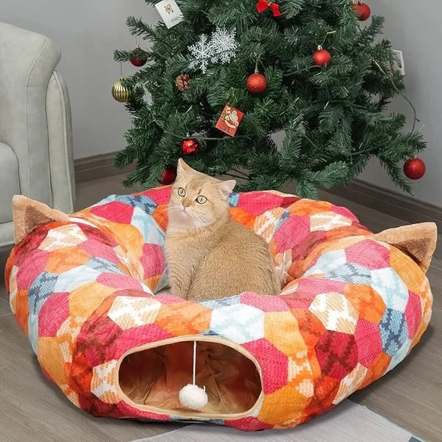 Cat Tunnel Bed for Indoor Cats