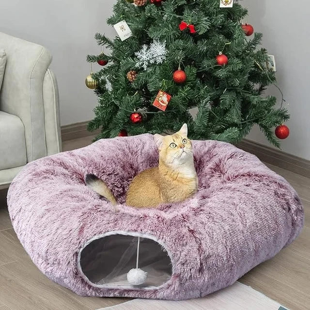 Cat Tunnel Bed for Indoor Cats