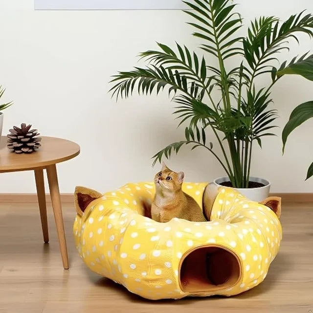 Cat Tunnel Bed for Indoor Cats