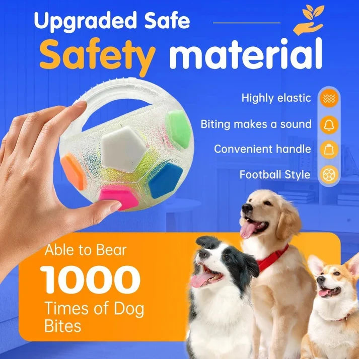 Squeaky Football Toy Dog Teething