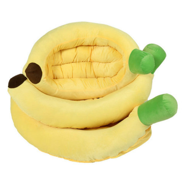 Banana Pet Nest: Washable Bed