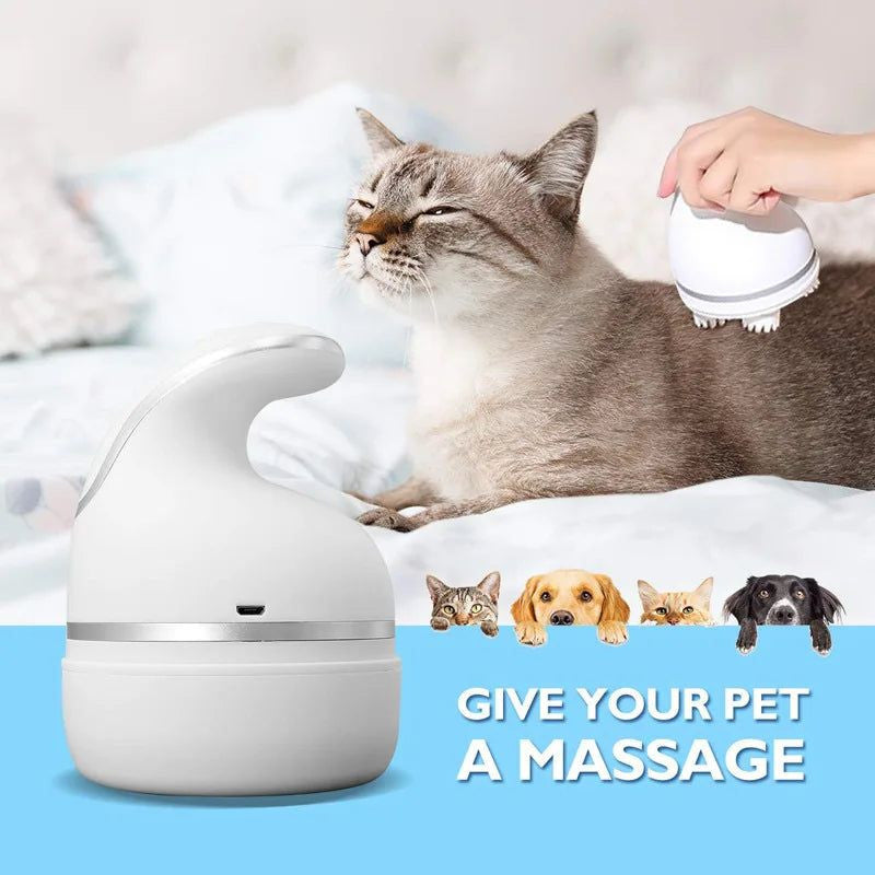 Electric Head Massager for Pets, USB Charging, Vibrating Scalp, Body D