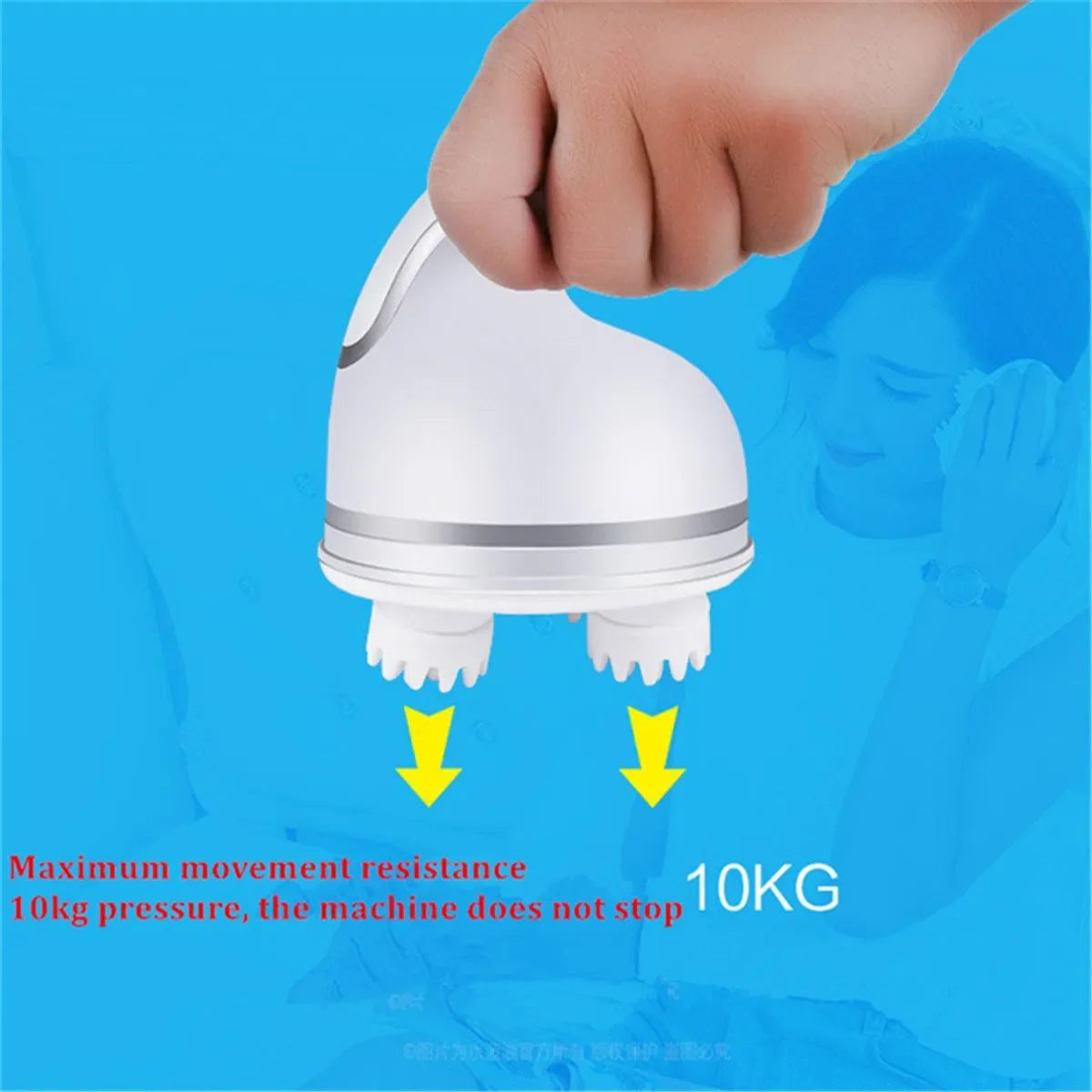 Electric Head Massager for Pets, USB Charging, Vibrating Scalp, Body D
