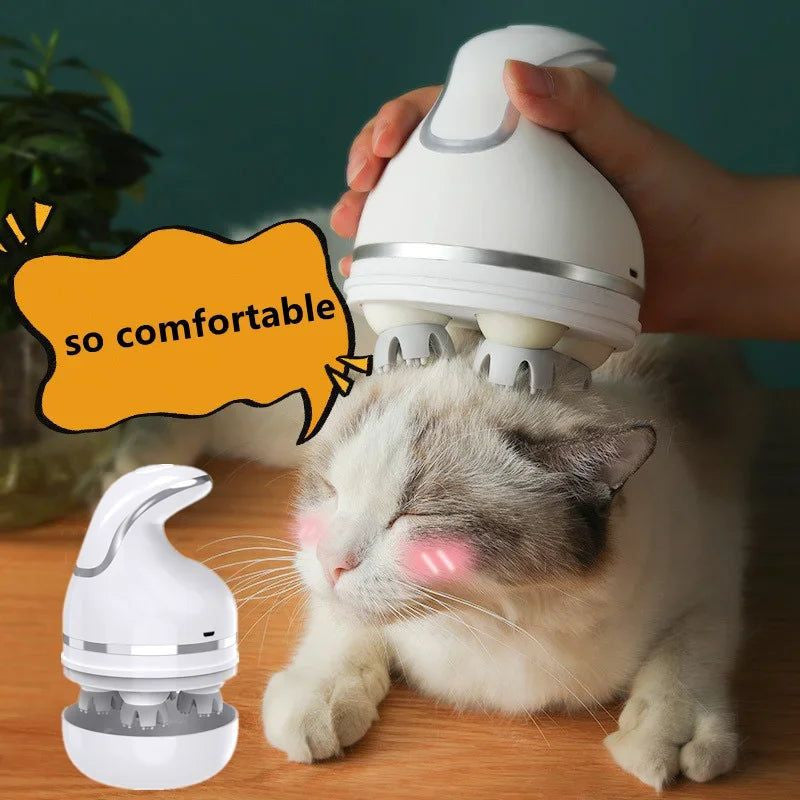 Electric Head Massager for Pets, USB Charging, Vibrating Scalp, Body D