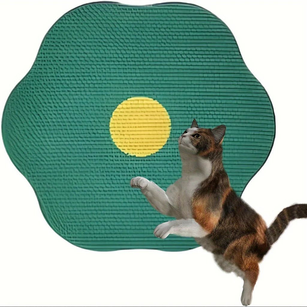 Wall-Mounted Floral Cat Scratcher