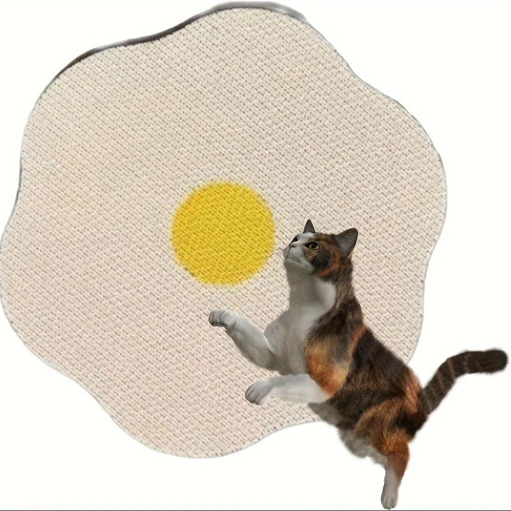 Wall-Mounted Floral Cat Scratcher