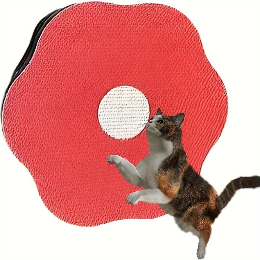 Wall-Mounted Floral Cat Scratcher
