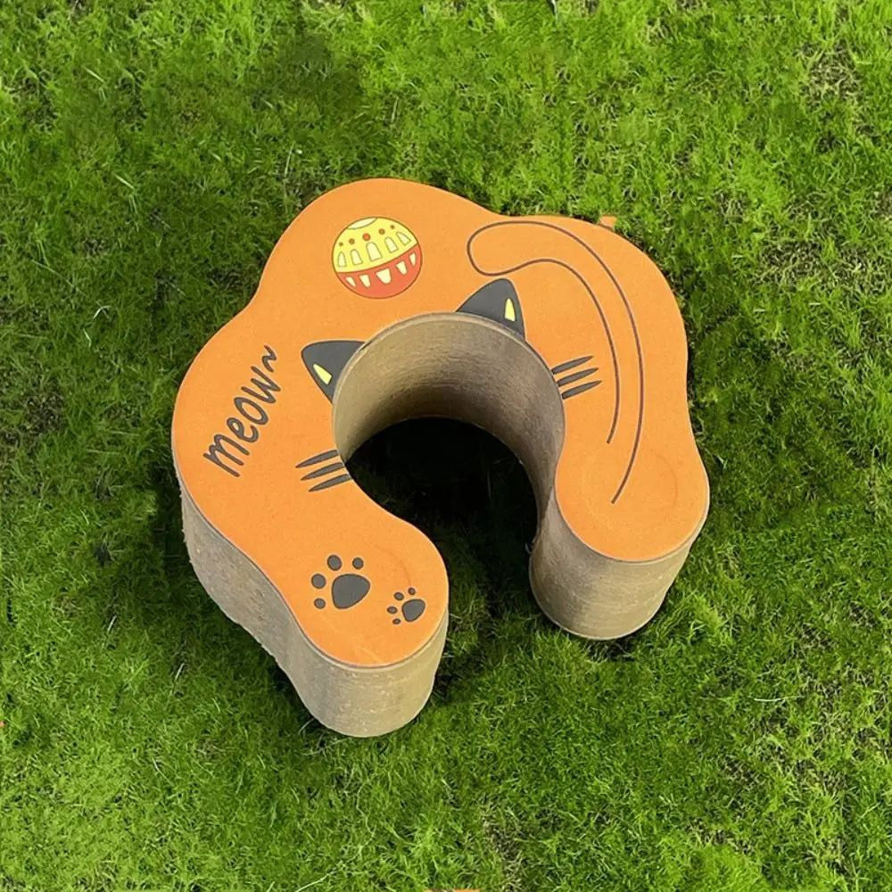 Interactive Cat Scratching Board with Bell Ball