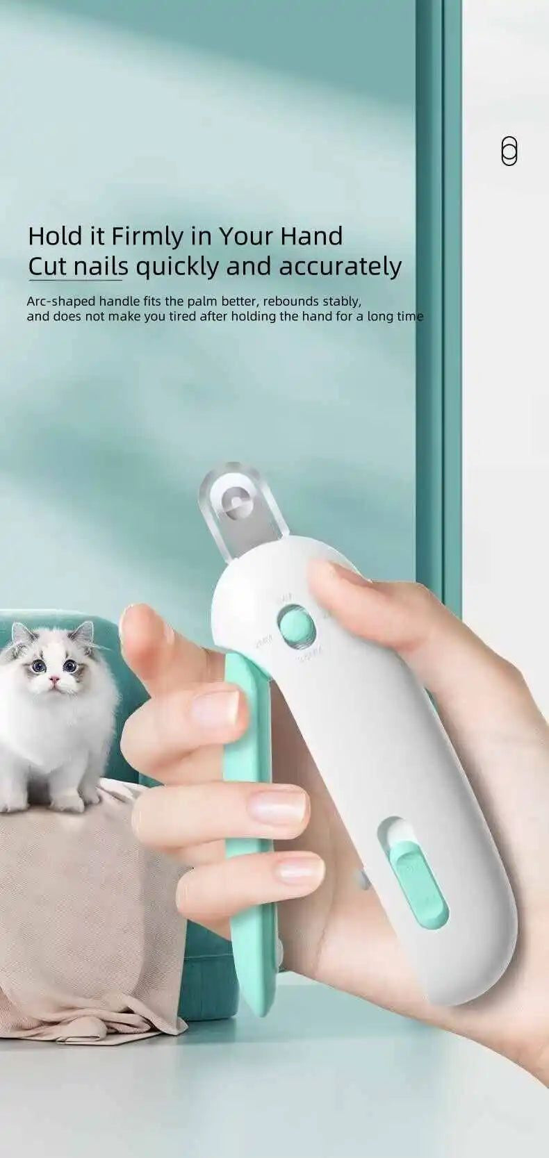 Stainless Steel Cat Nails Clipper ? Adjustable Trimmer with Safety Guard for All Cats