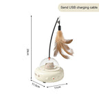 Electric Smart Teaser Cat Toy UFO Cat Teaser Stick With Bell Training