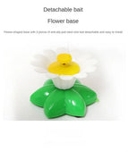 Automatic Electric Rotating Cat Toy Colorful Butterfly