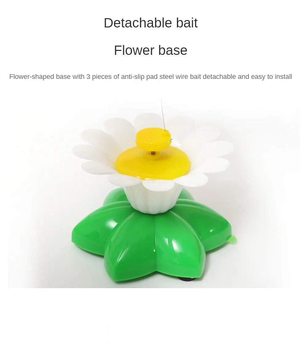 Automatic Electric Rotating Cat Toy Colorful Butterfly