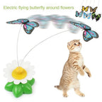 Automatic Electric Rotating Cat Toy Colorful Butterfly