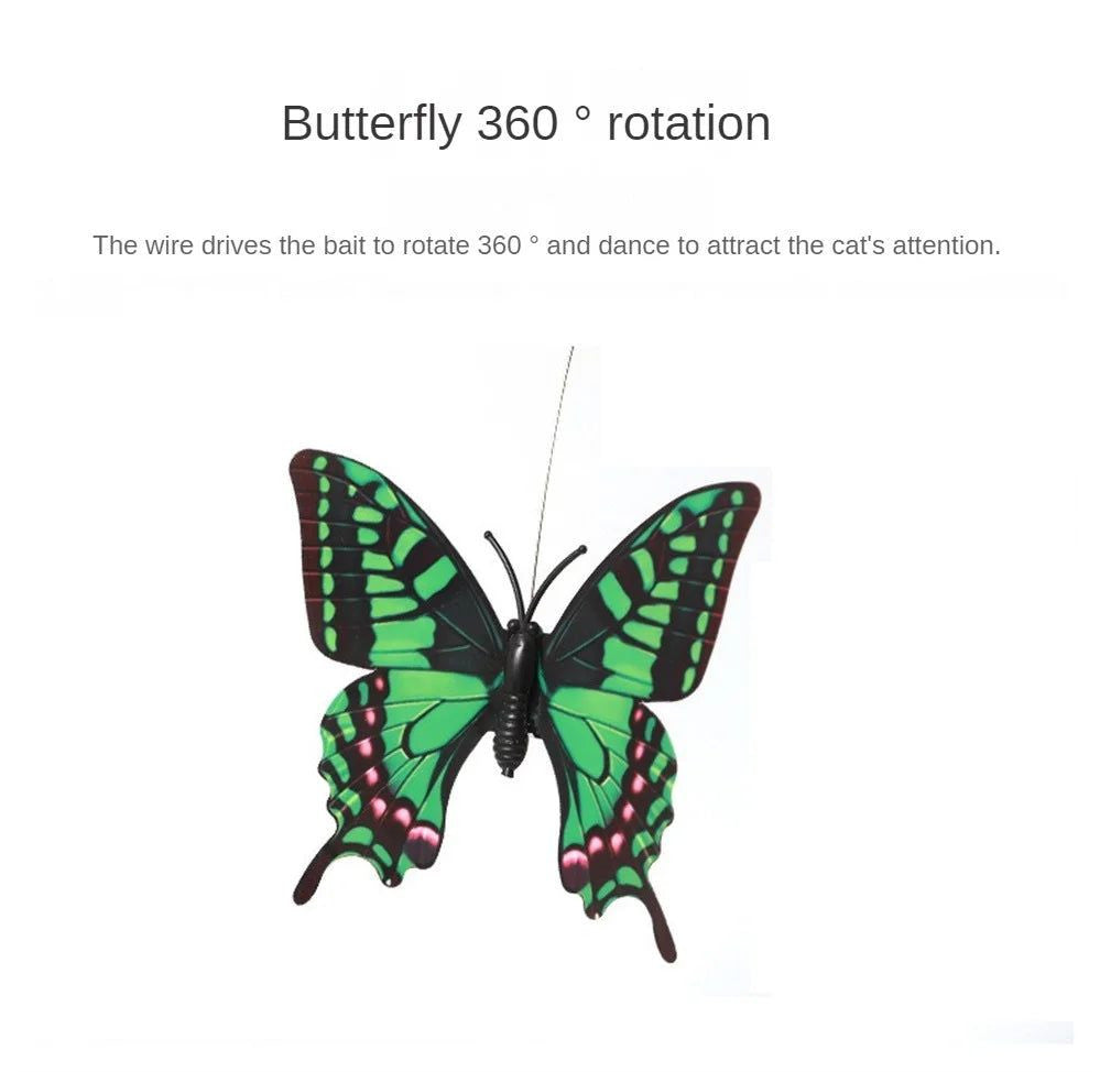 Automatic Electric Rotating Cat Toy Colorful Butterfly