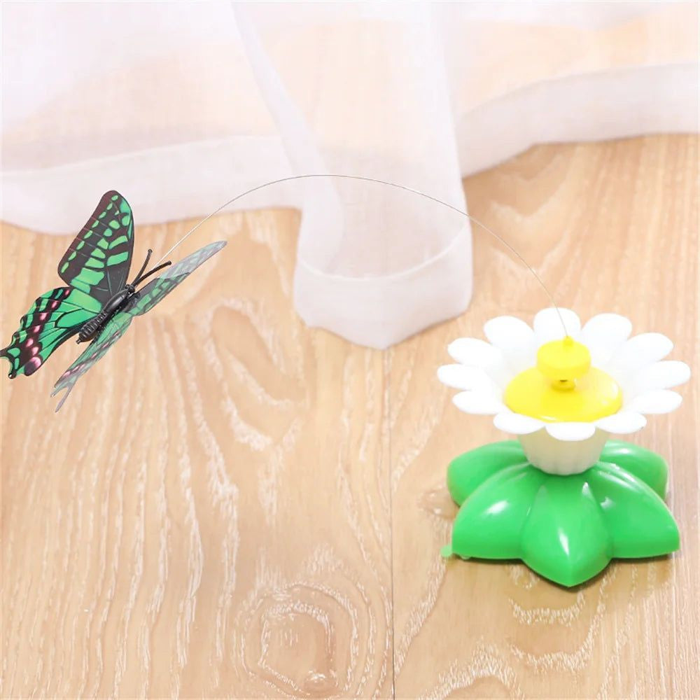 Automatic Electric Rotating Cat Toy Colorful Butterfly