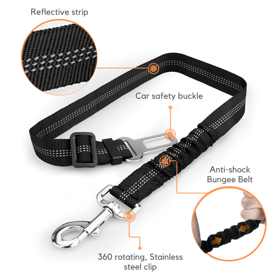 Adjustable Reflective Anti-Shock Pet Seat Belt