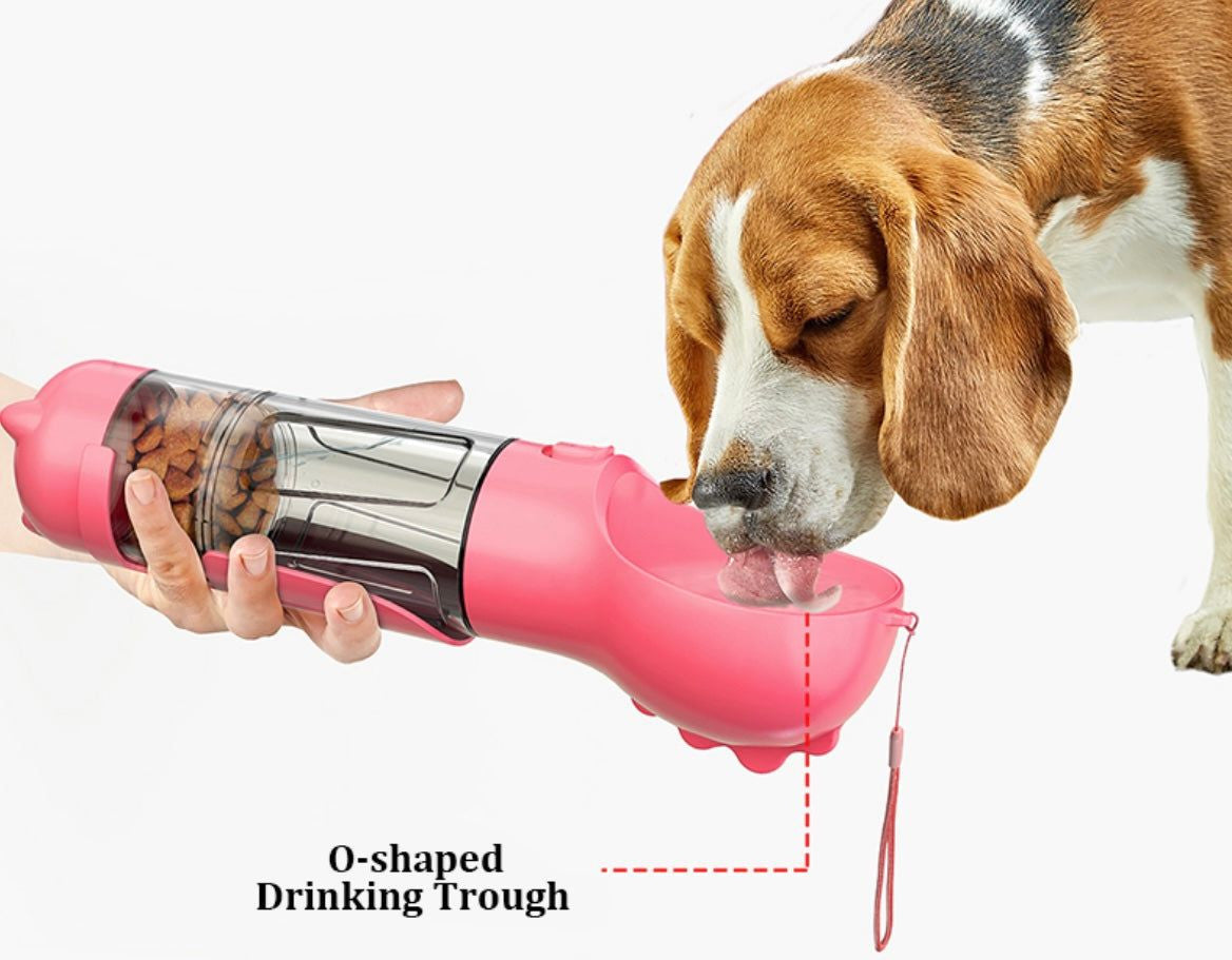 Dog Water Bottle | Leak Proof All In One Water Dispenser with Feeder