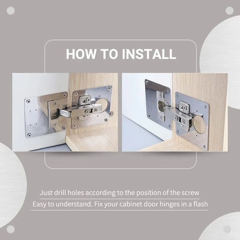 Stainless Steel Cabinet Hinge Repair Kit (Without the connector)