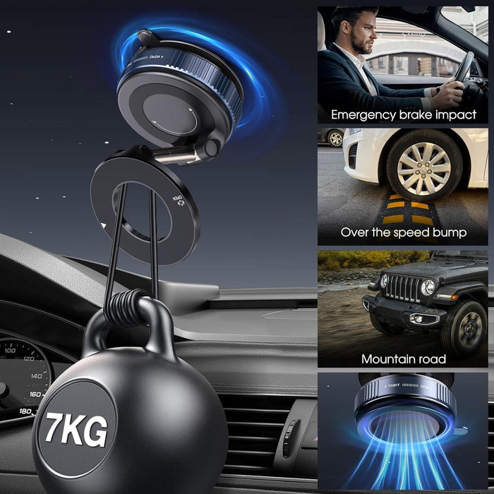 360ø Adjustable Foldable Magnetic Car Phone Mount
