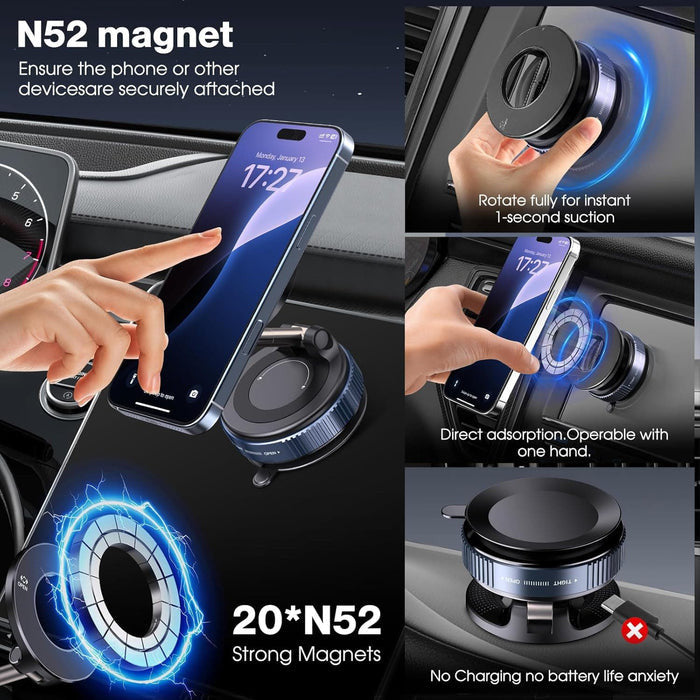 360ø Adjustable Foldable Magnetic Car Phone Mount