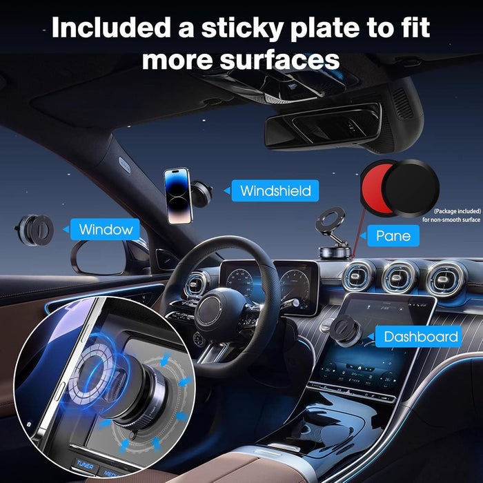 360ø Adjustable Foldable Magnetic Car Phone Mount