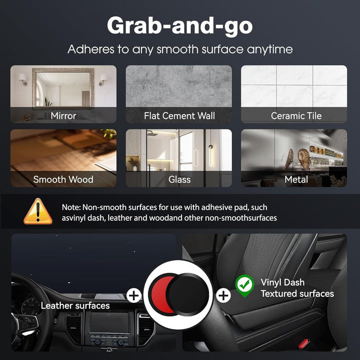 360ø Adjustable Foldable Magnetic Car Phone Mount