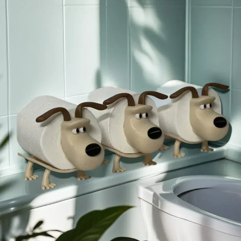 Puppy Toilet Roll Holder