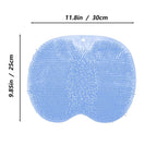 Hands-Free Silicone Foot Scrubber Mat