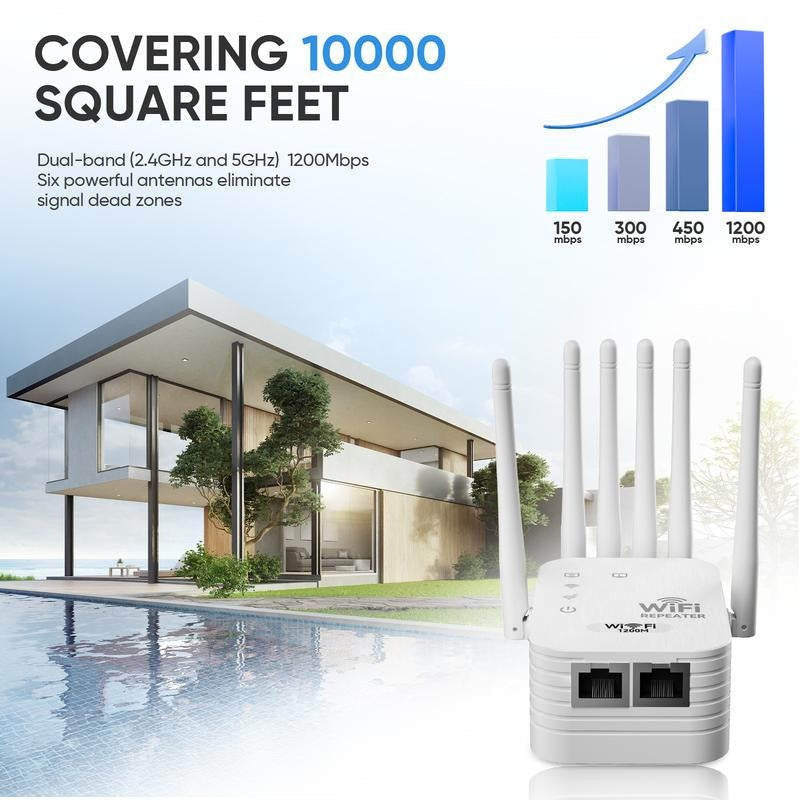 High-Performance Dual-Band WiFi Range Extender